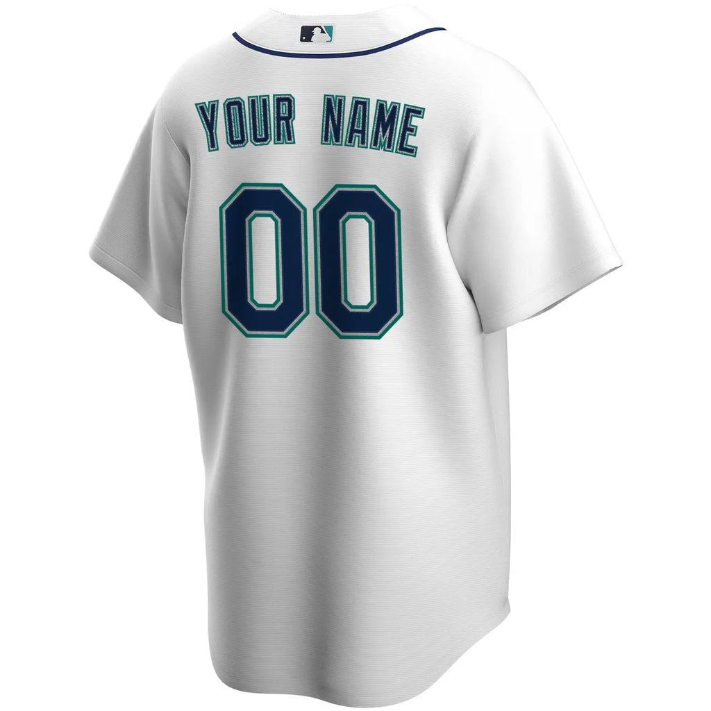 Nike Mariners White Custom Jersey - Hình 4