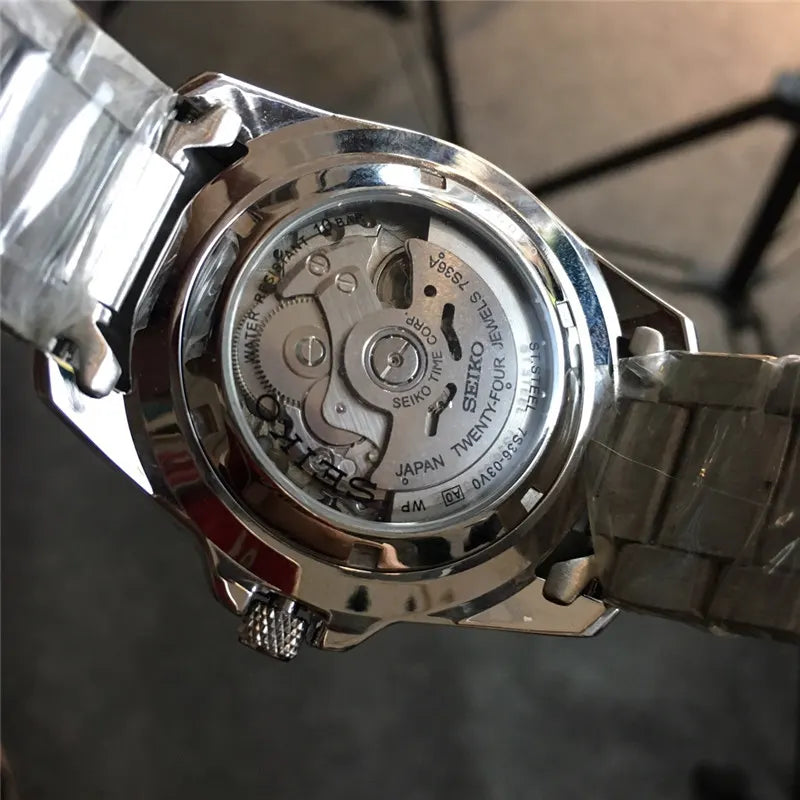 Seiko Black Bezel Watch - Hình 2