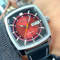 automatic Seiko Red Dial Watch