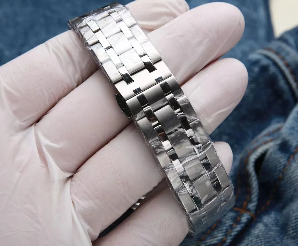 silver Seiko Presage Open Heart - Hình 3