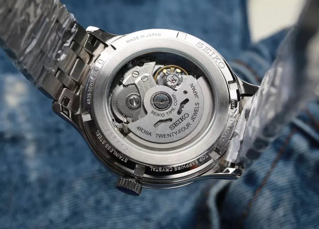 silver Seiko Presage Open Heart - Hình 4