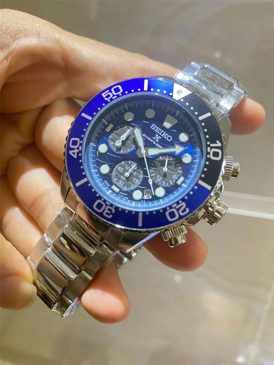 Seiko Prospex Blue Bezel - Hình 2