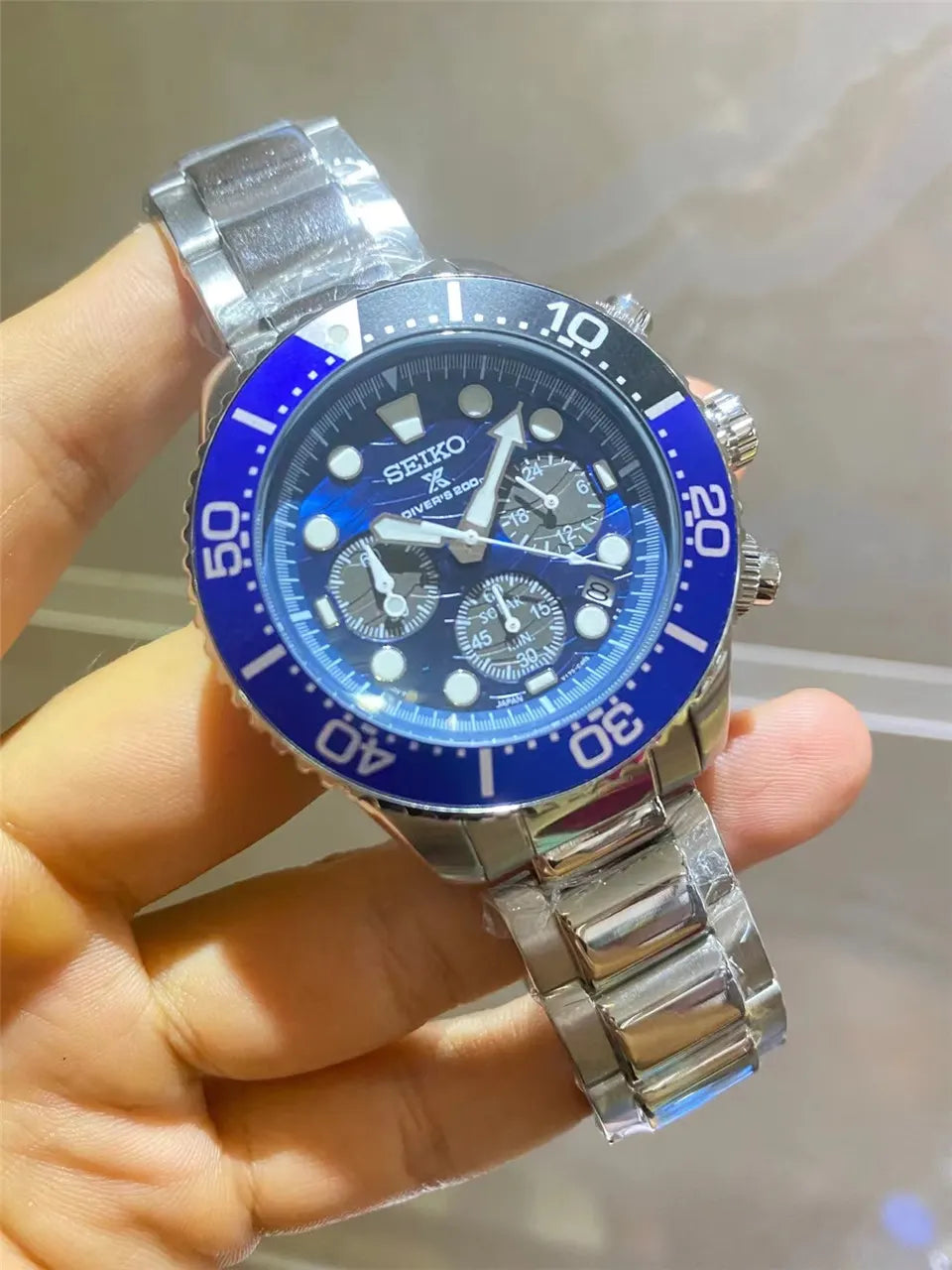 Seiko Prospex Blue Bezel - Hình 6
