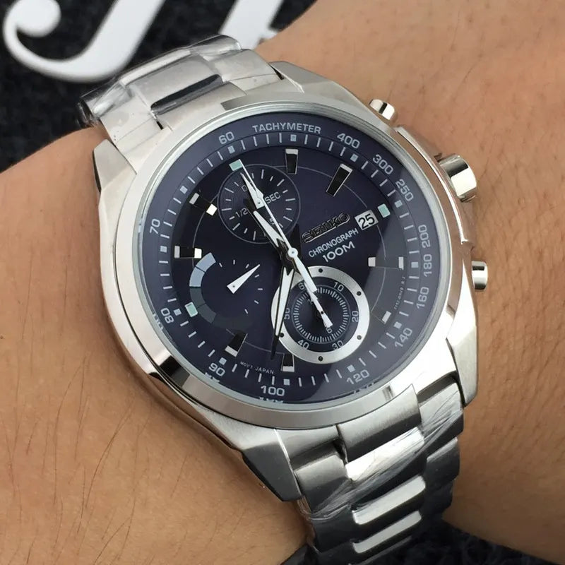 Seiko Black Dial Chronograph - Hình 2
