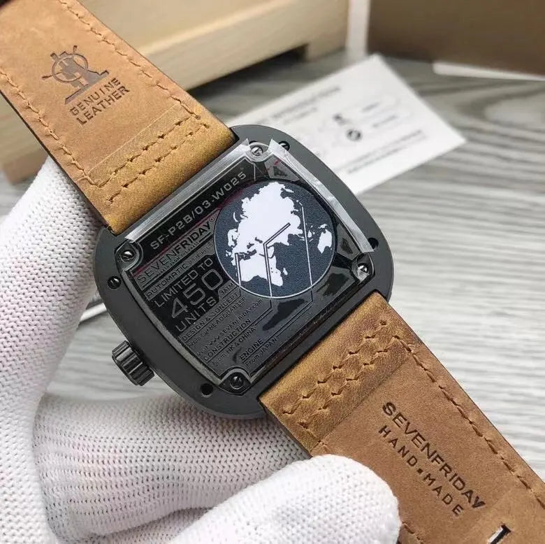 industrial SevenFriday P3B/03 Brown Leather - Hình 2