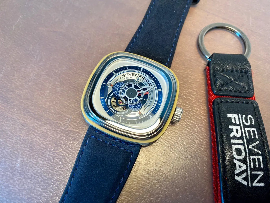 SevenFriday Blue Leather Watch - Hình 3