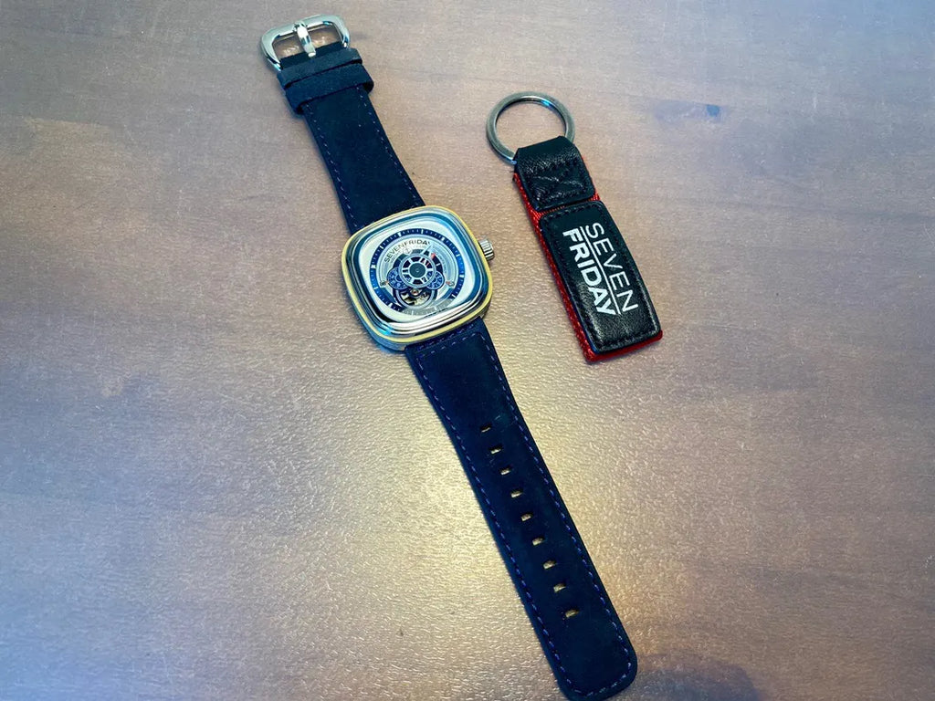 SevenFriday Blue Leather Watch - Hình 5