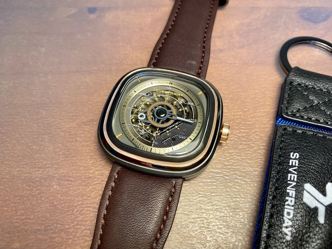 SevenFriday Bronze Leather Watch - Hình 4