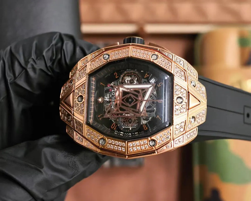 Hublot Rose Gold Diamond - Hình 6
