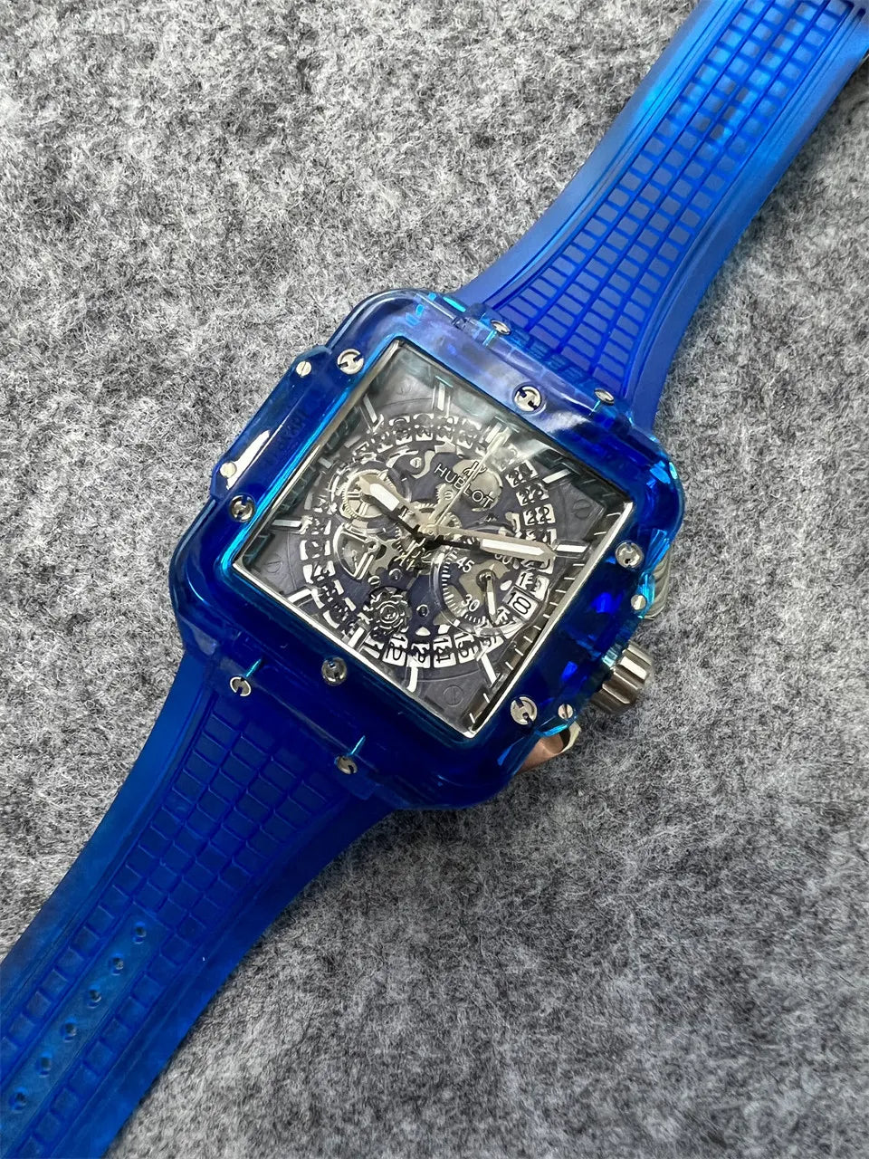 Hublot Blue Sapphire Skeleton - Hình 5