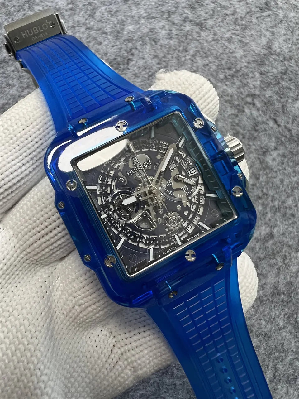 Hublot Blue Sapphire Skeleton - Hình 6