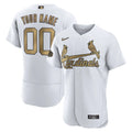 nike gold Cardinals White Custom Jersey