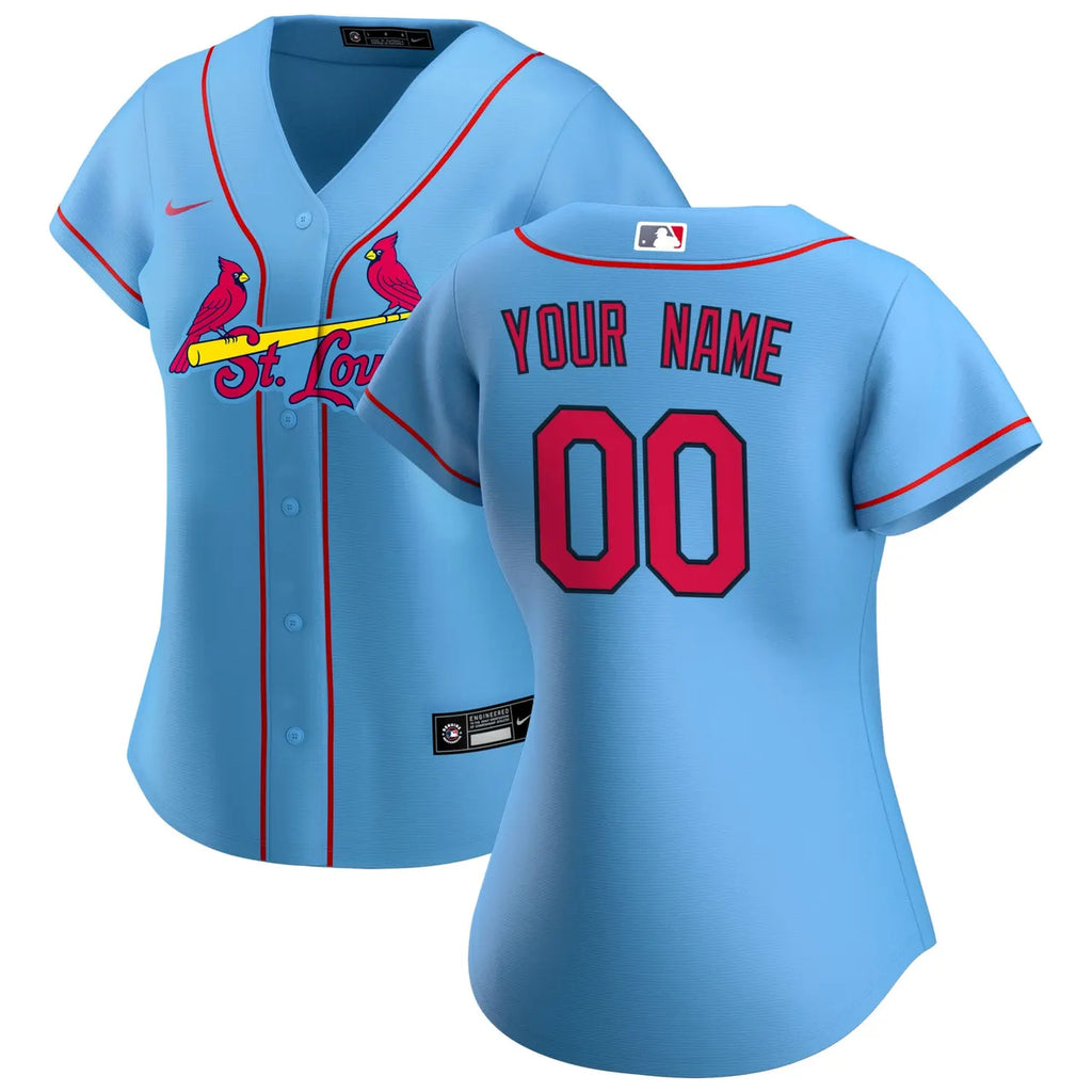 nike Cardinals Light Blue Custom Jersey
