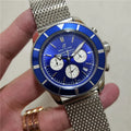 Breitling Blue Chronograph Steel