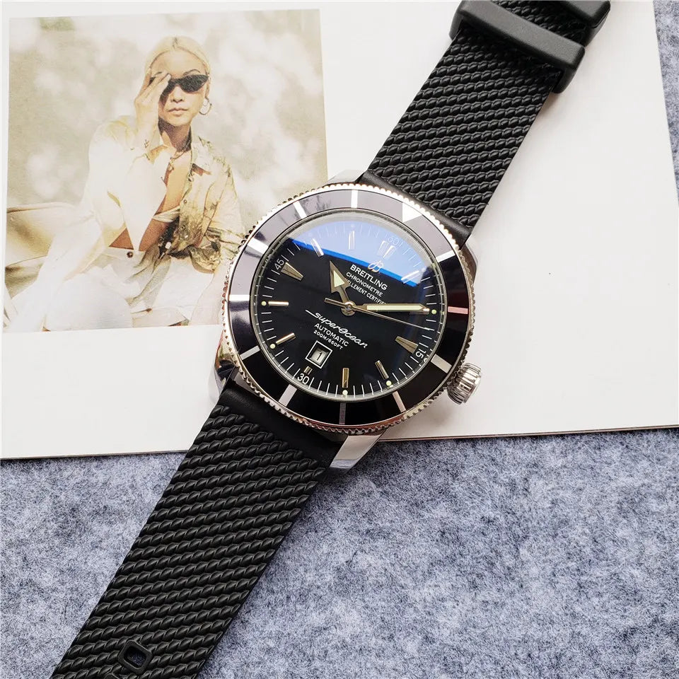 Breitling Black Rubber - Hình 4
