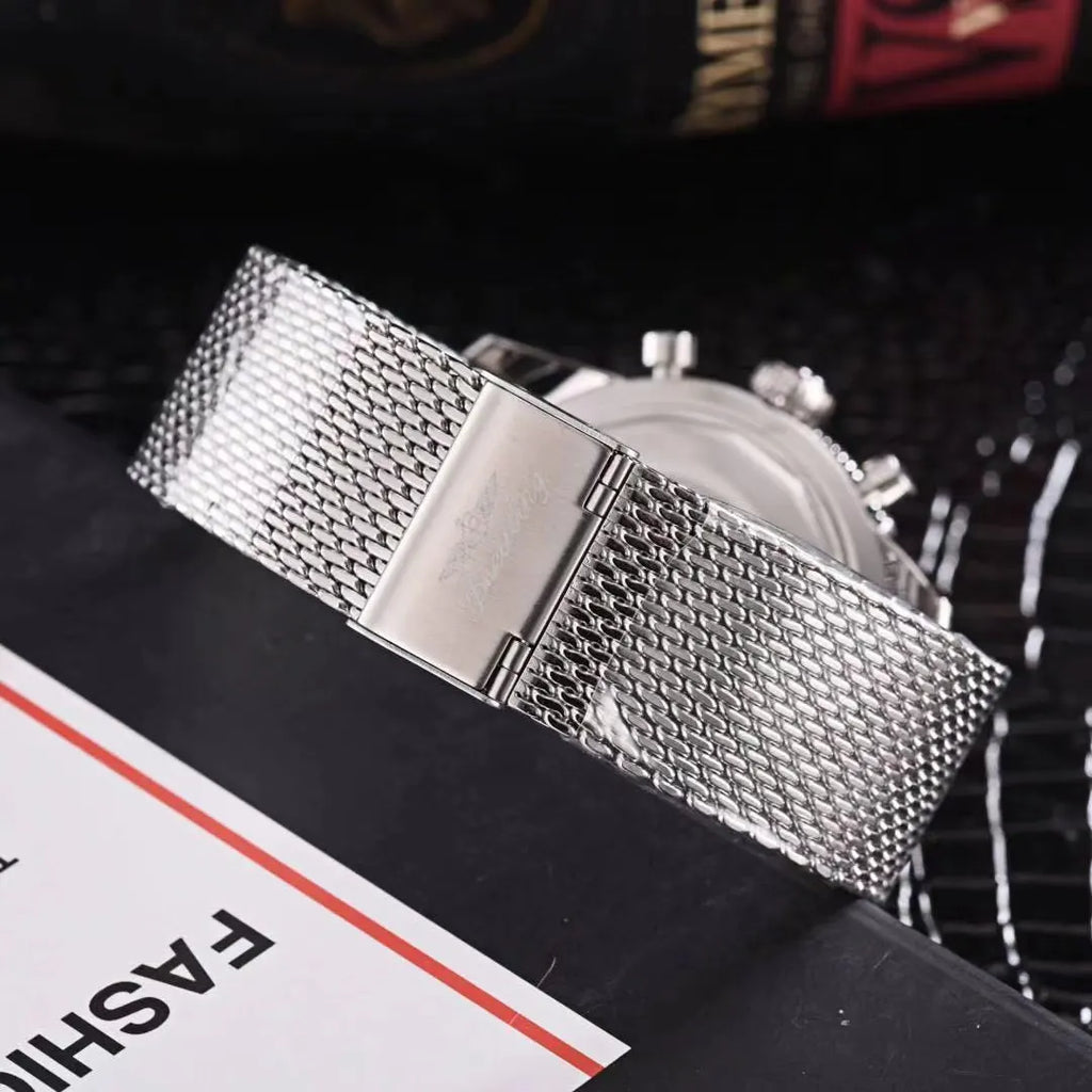 Breitling Steel Mesh Chronograph - Hình 2