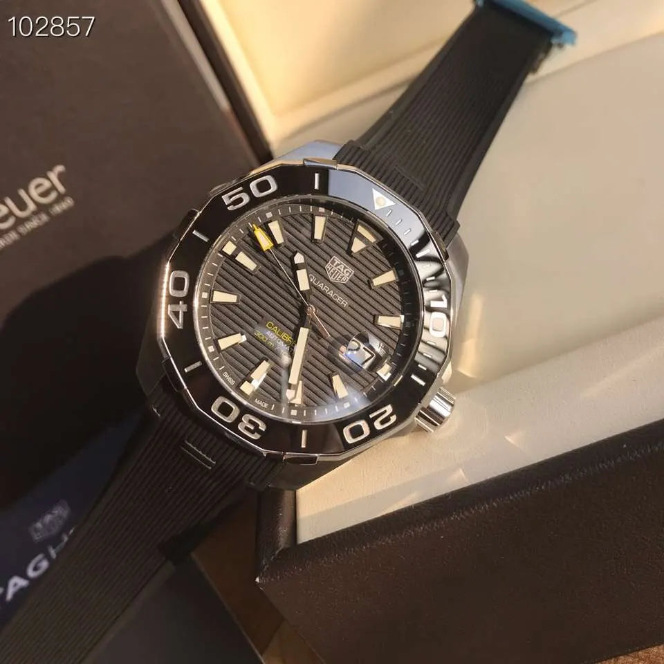 TAG Heuer Aquaracer Blue Rubber Strap - Hình 3