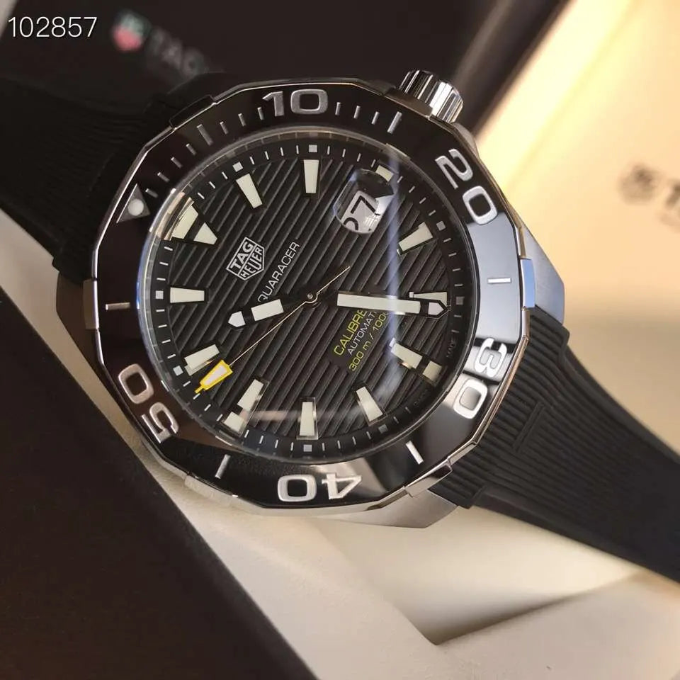 TAG Heuer Aquaracer Blue Rubber Strap - Hình 2