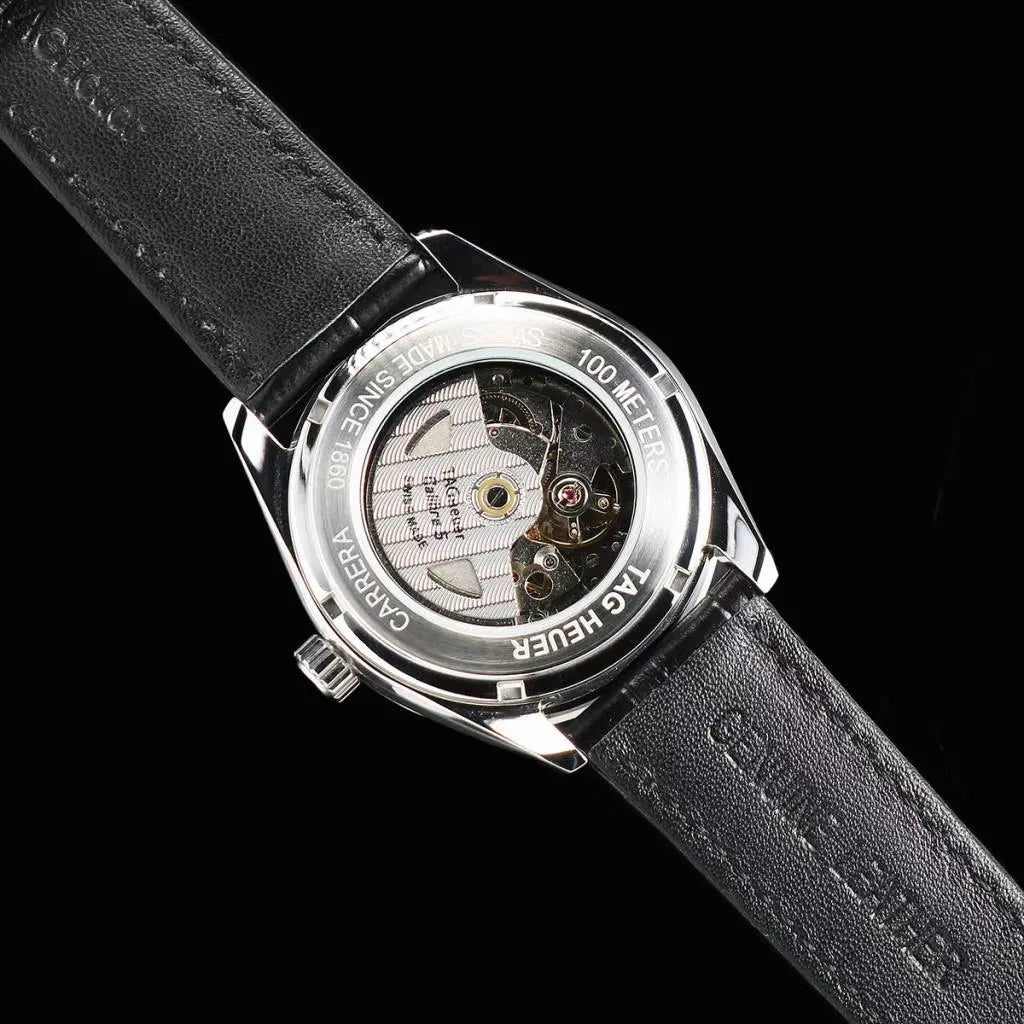 leather Tag Heuer Carrera Blue - Hình 3