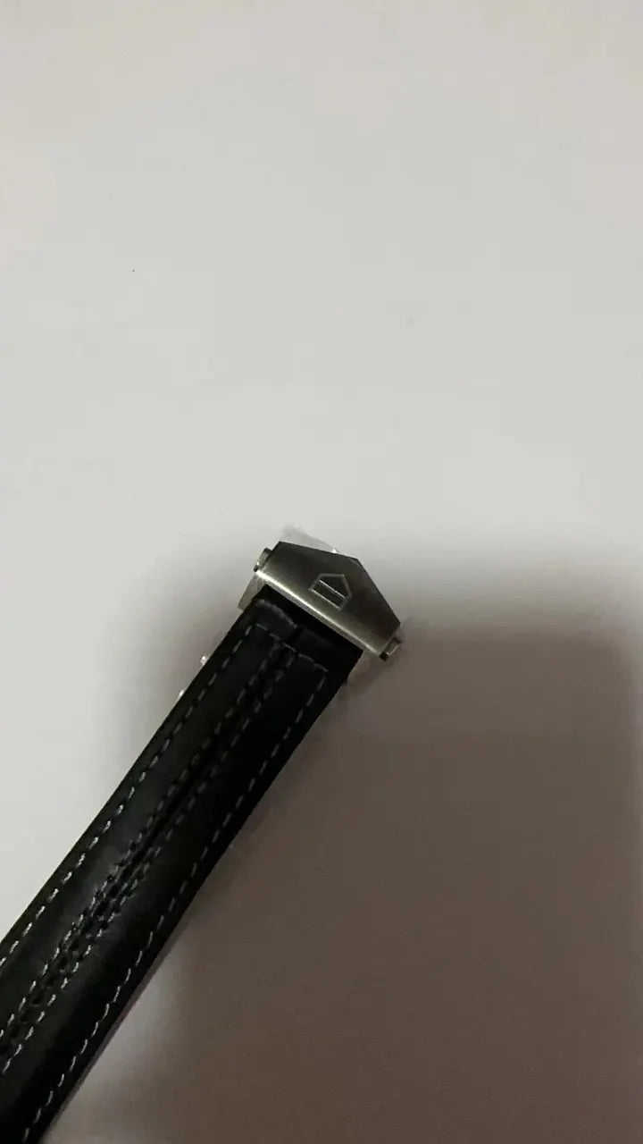 tag Carrera Black Leather Chronograph - Hình 4