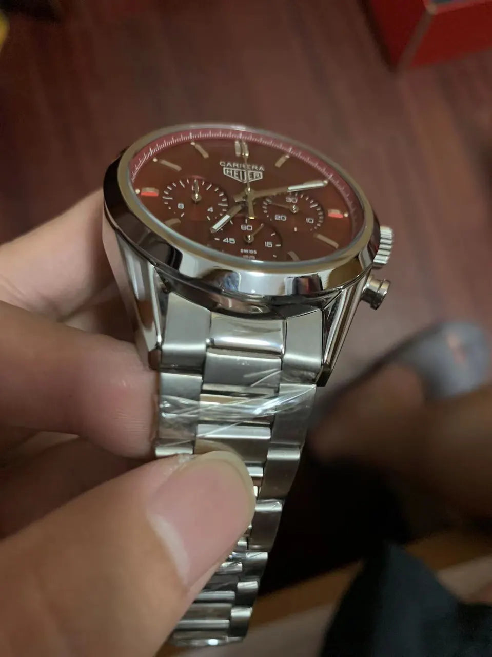 TAG Heuer Red Dial Chronograph - Hình 2