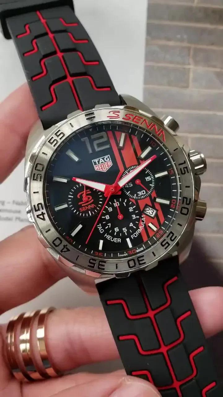 black TAG Heuer Senna Edition - Hình 4