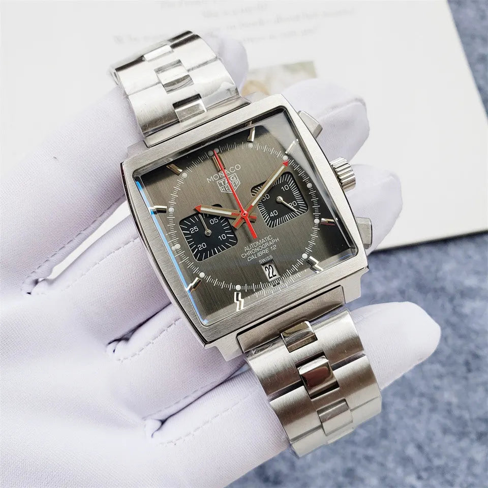 stainless TAG Heuer Monaco Grey Dial - Hình 5