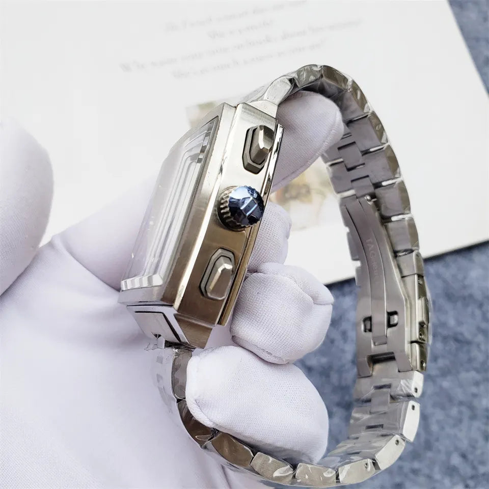 stainless TAG Heuer Monaco Grey Dial - Hình 4