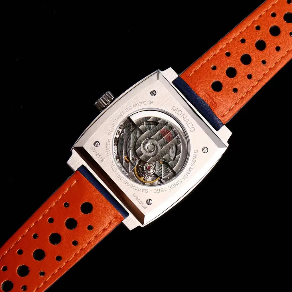 leather TAG Heuer Monaco Blue - Hình 2