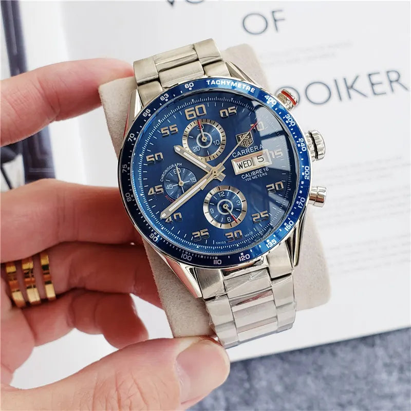 Tag Heuer Carrera Blue Steel Automatic Watch - Hình 5