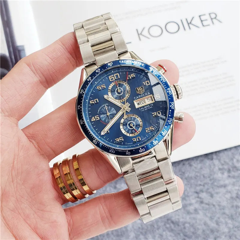 Tag Heuer Carrera Blue Steel Automatic Watch - Hình 6
