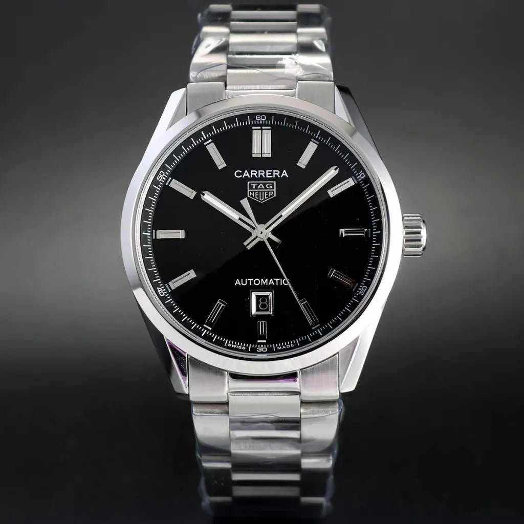 stainless TAG Heuer Carrera Black Dial