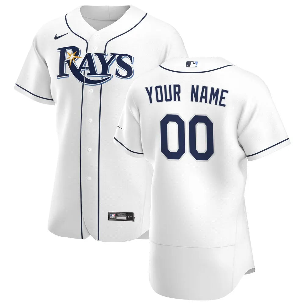 nike personalized Rays White Custom Jersey