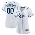 Rays White Custom Jersey