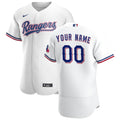 Rangers White Home Custom Jersey