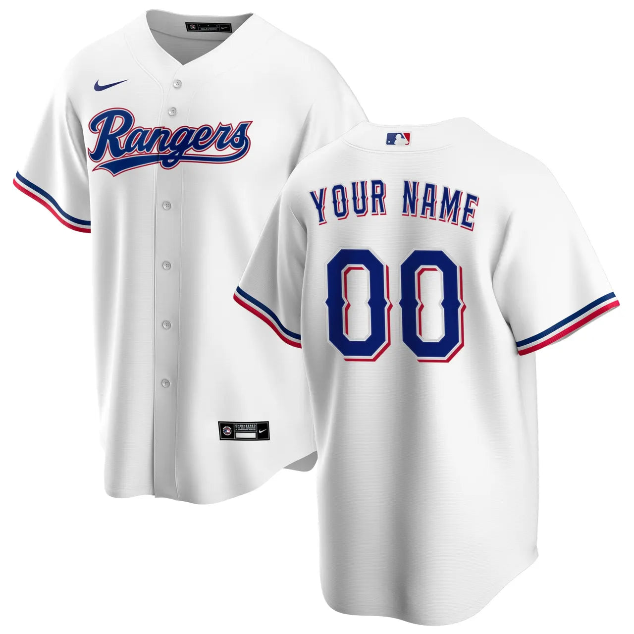 Nike Rangers White Custom Jersey