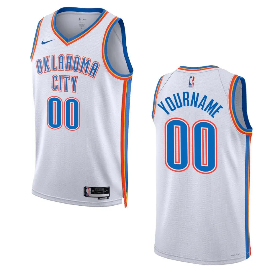 Thunder White Custom Jersey