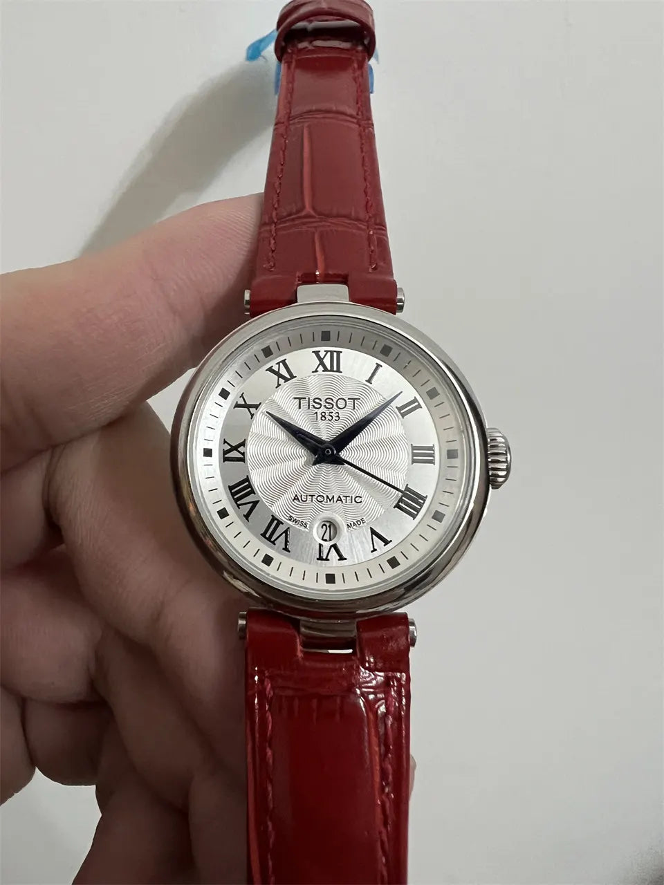 Tissot Red Leather Watch - Hình 2