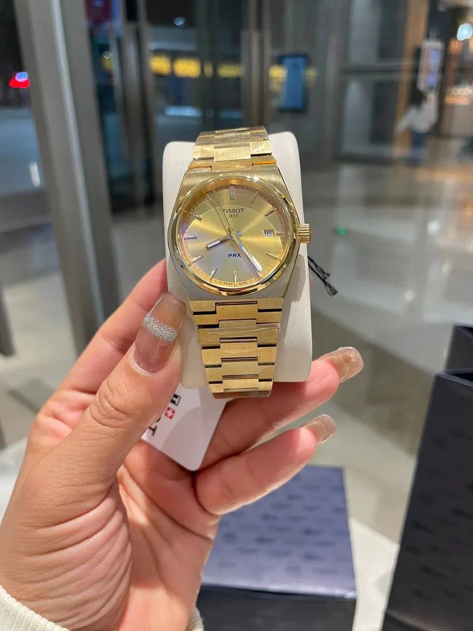 Tissot PRX Gold Watch - Hình 2