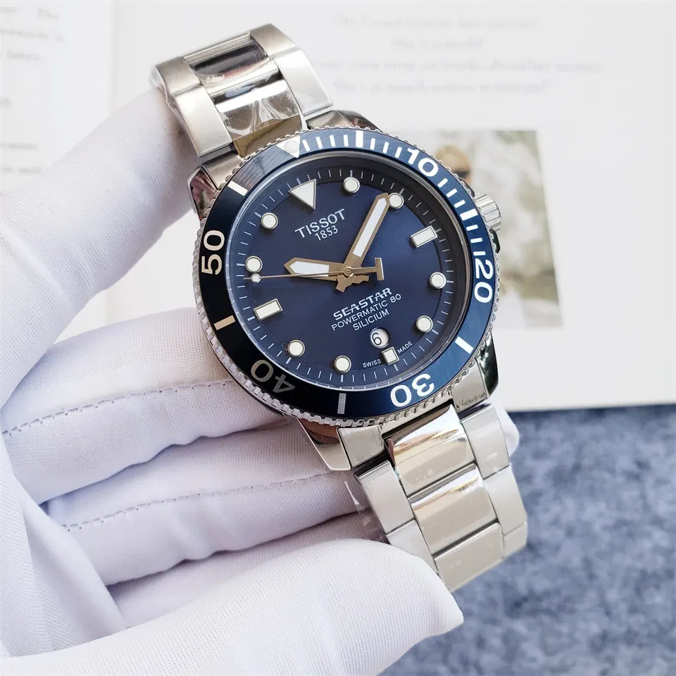 Tissot Seastar Blue Dial - Hình 4