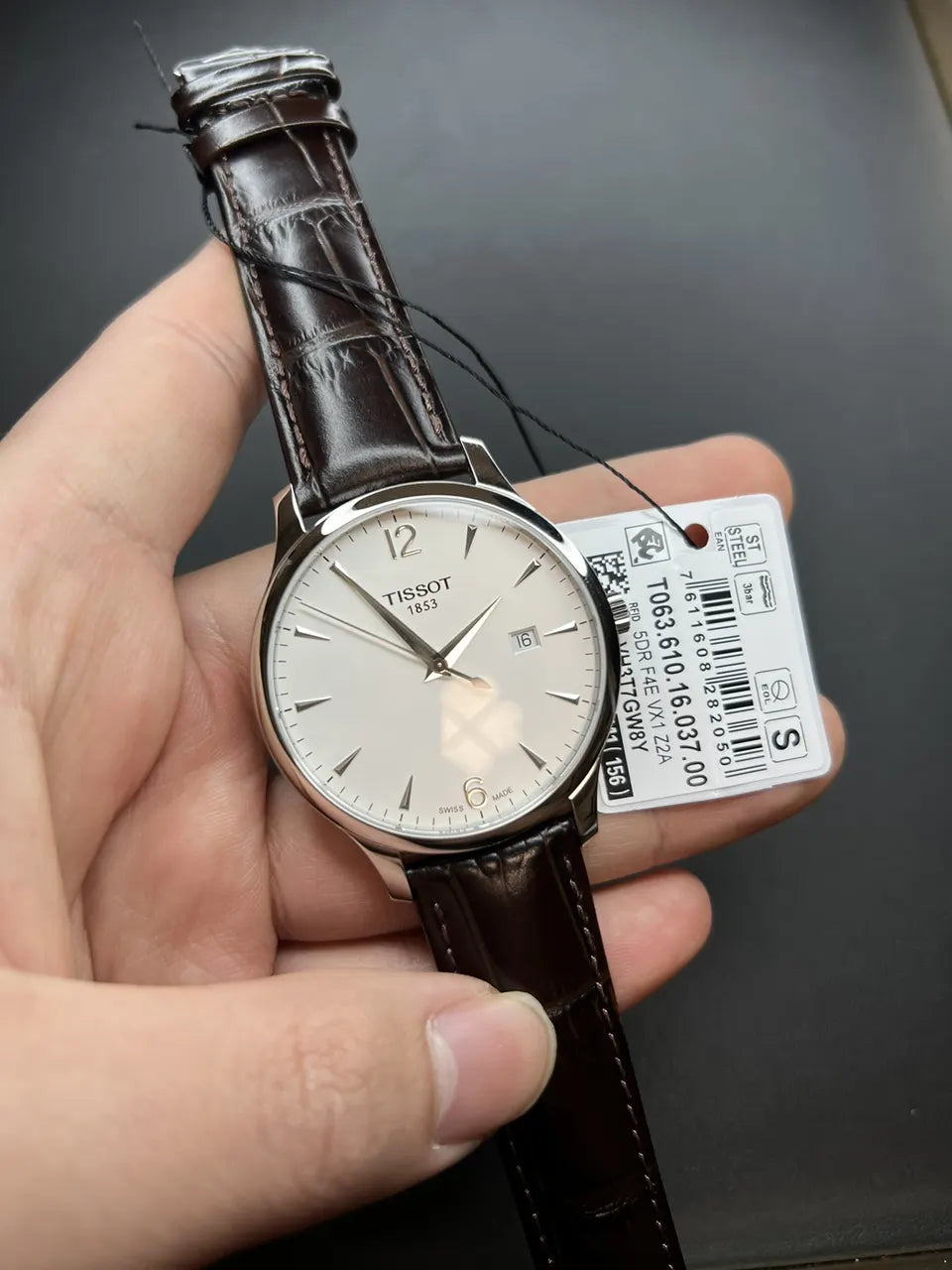 Tissot Silver Dial Leather