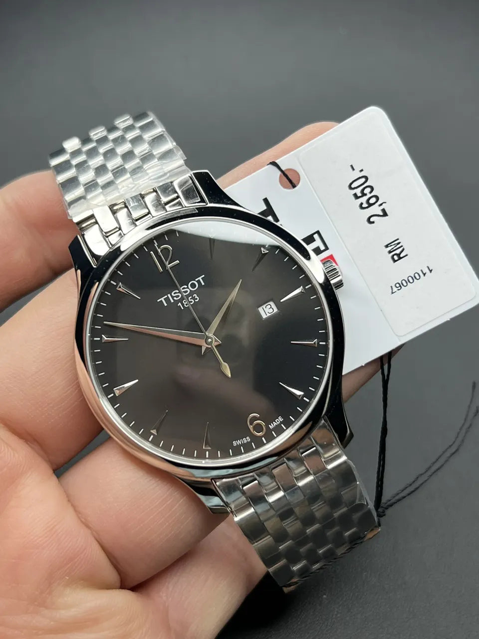 Tissot Black Dial Watch - Hình 2