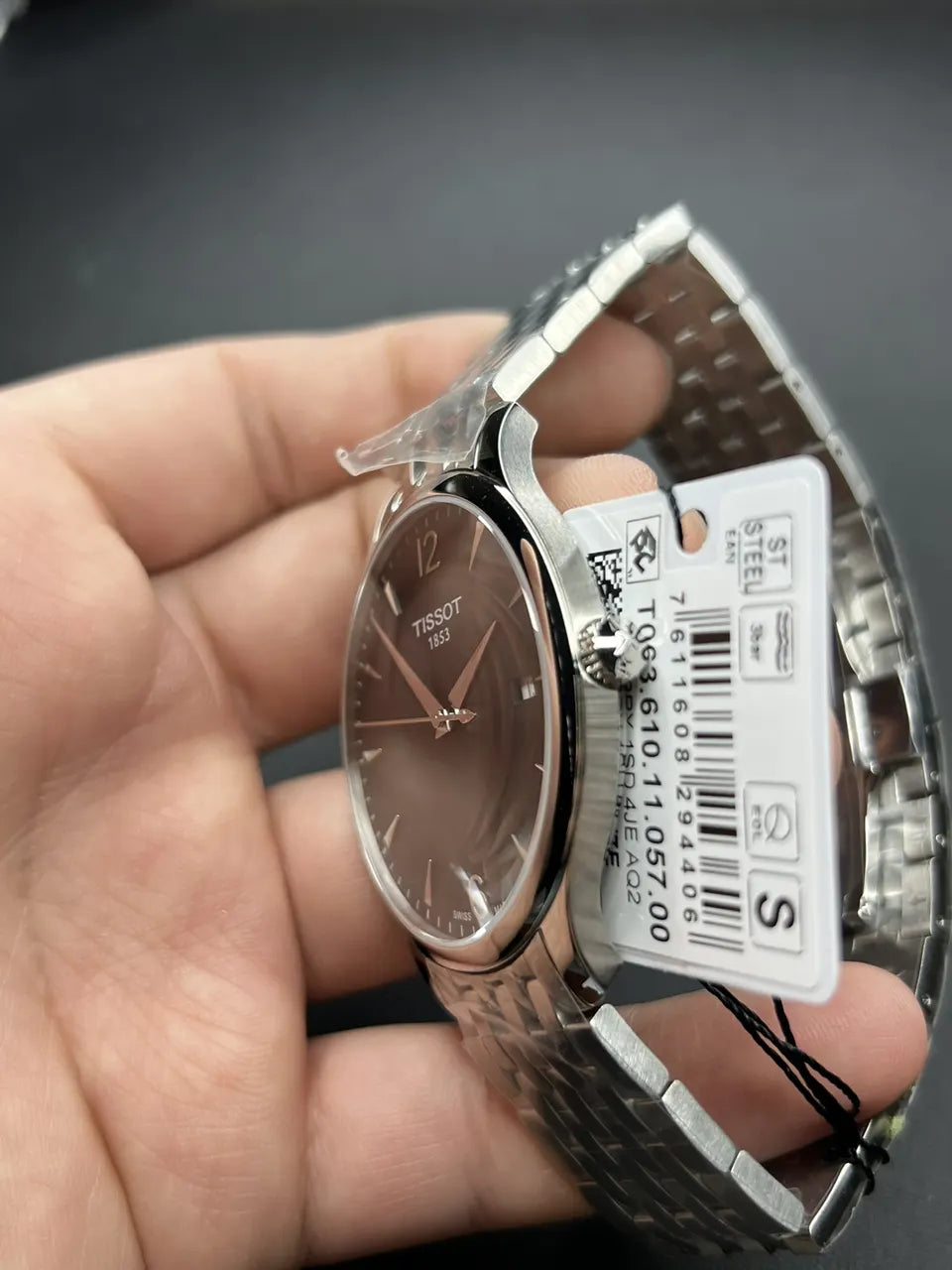 Tissot Black Dial Watch - Hình 5