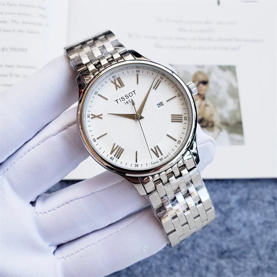Tissot White Dial Watch - Hình 5