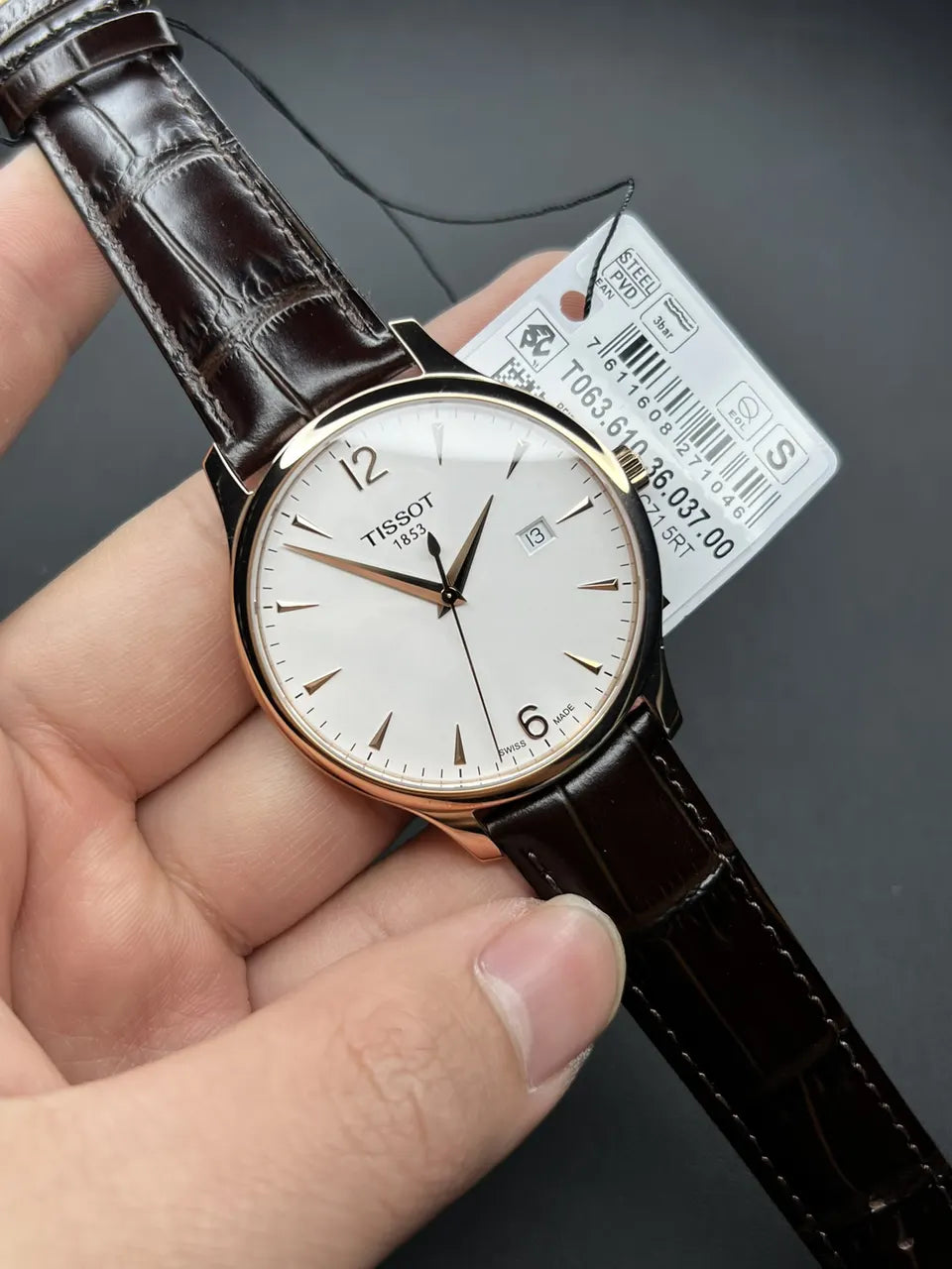 everytime Tissot Rose Gold Leather - Hình 2