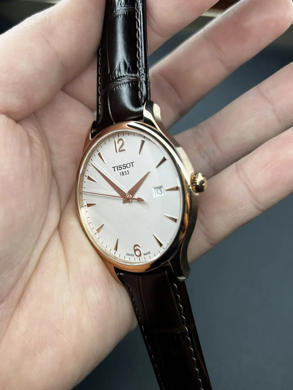 everytime Tissot Rose Gold Leather - Hình 4