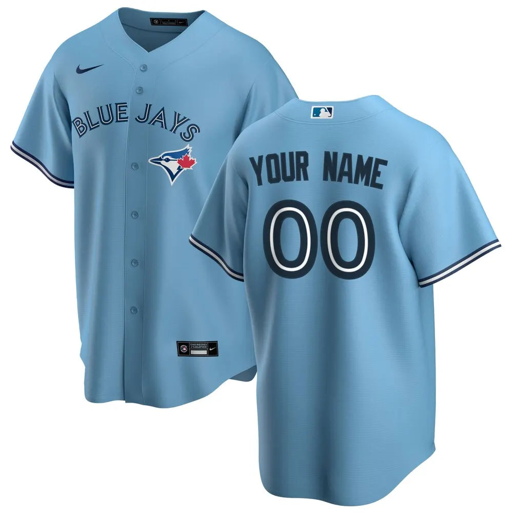 Blue Jays Light Blue Custom Jersey