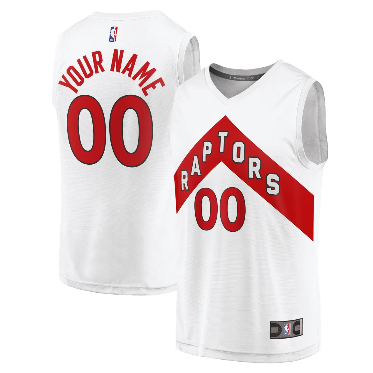 Raptors White Custom Jersey fanatics - Hình 2