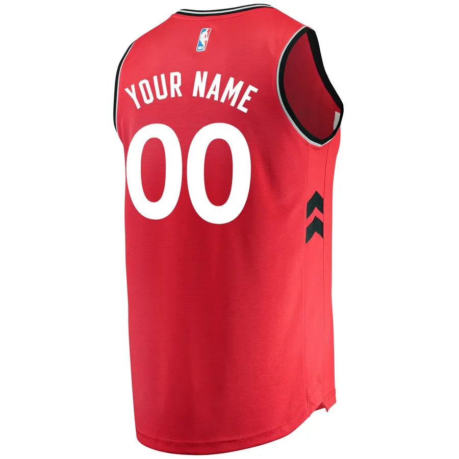 Raptors Red Custom Jersey fanatics - Hình 3