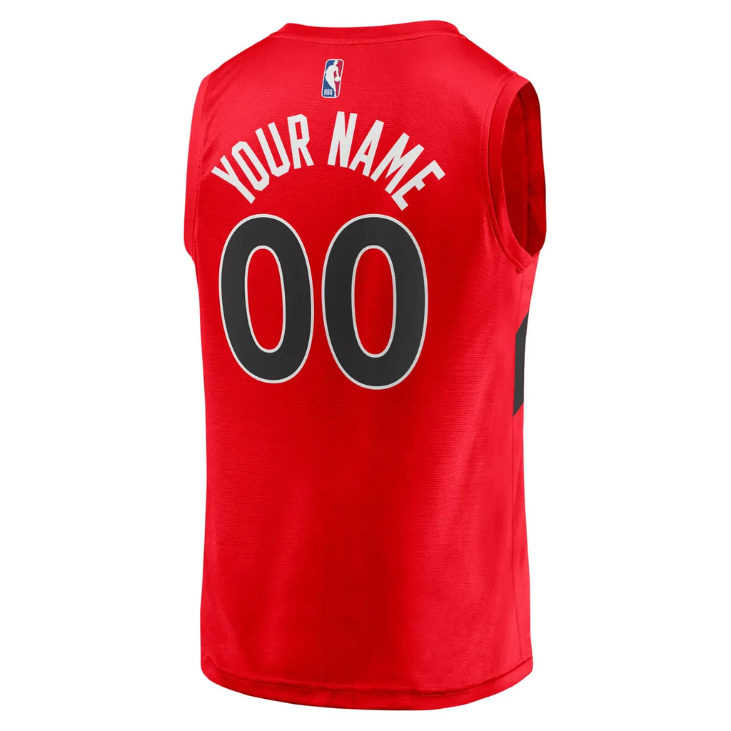 personalized Fanatics Raptors Red Custom Jersey - Hình 4
